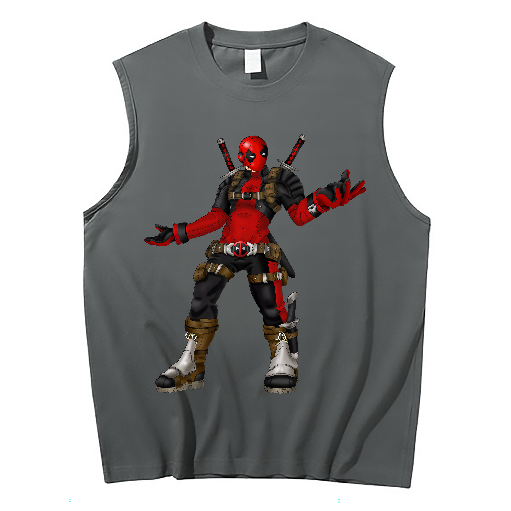 （画像用） Deadpool デッドプール コットン100％タンクトップ（フロントプリント）